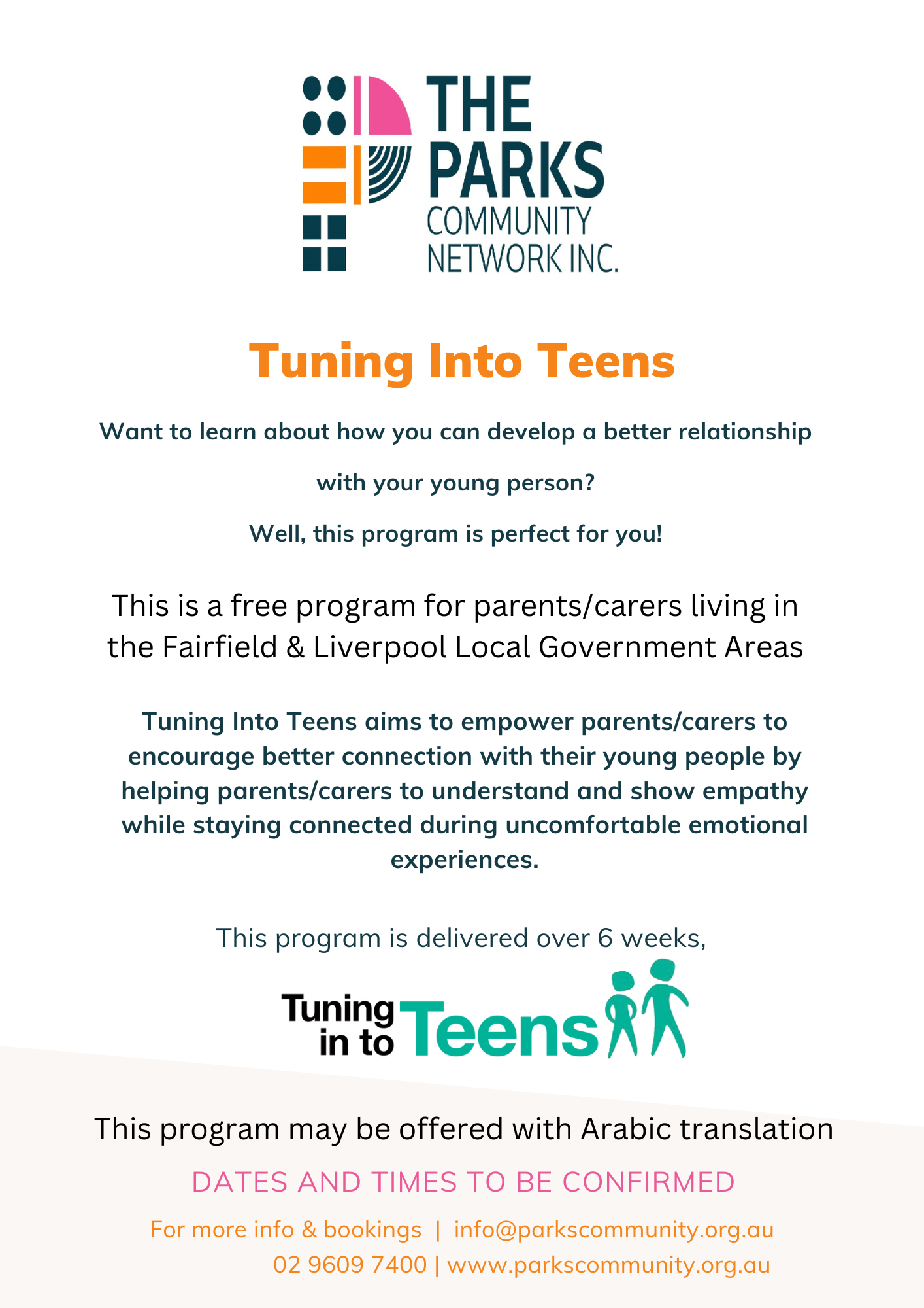Tuning Into Teens Standard Flyer